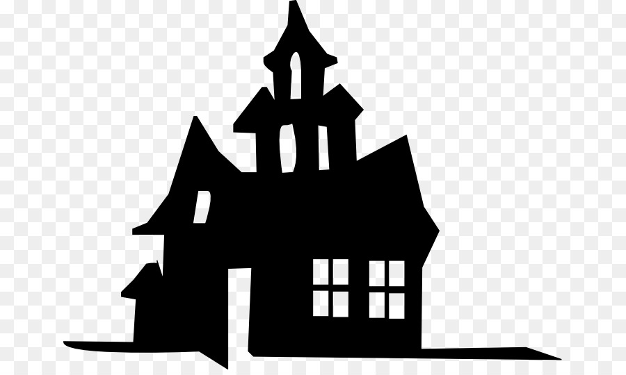 Haunted house Silhouette Stencil - horror vector png download - 717*532 - Free Transparent Haunted House png Download.