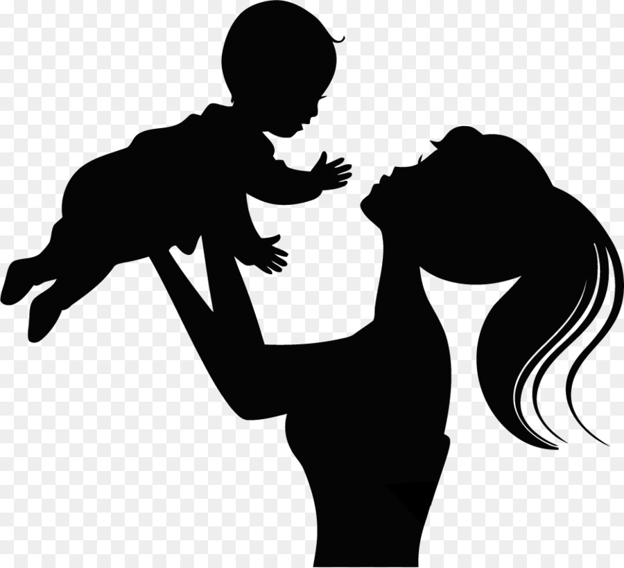 Silhouette Child Infant Mother - Silhouette png download - 934*850 - Free Transparent Silhouette png Download.