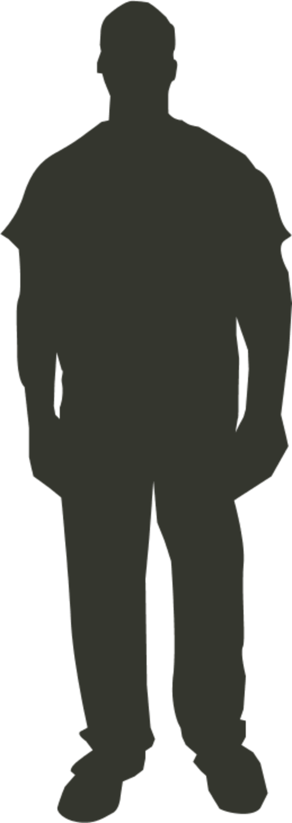 Person Outline Clip art - Man Standing Silhouette png download - 600*