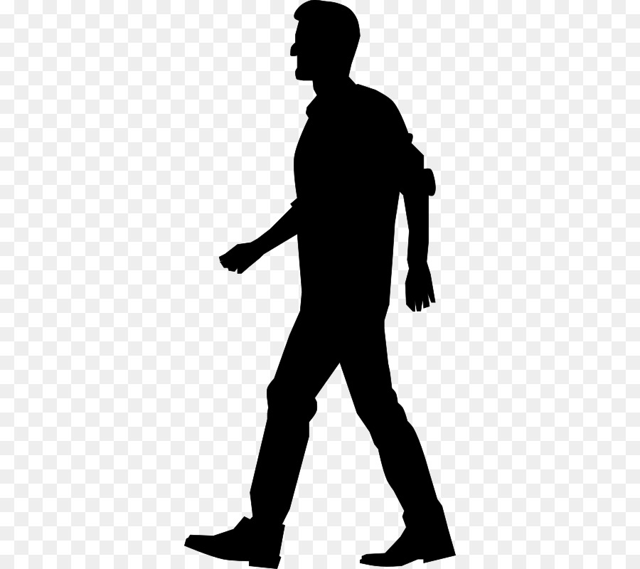 Walking Silhouette Clip art - Silhouette png download - 382*800 - Free Transparent Walking png Download.