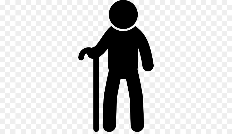 Old age Walking stick Silhouette Man - Silhouette png download - 512*512 - Free Transparent Old Age png Download.