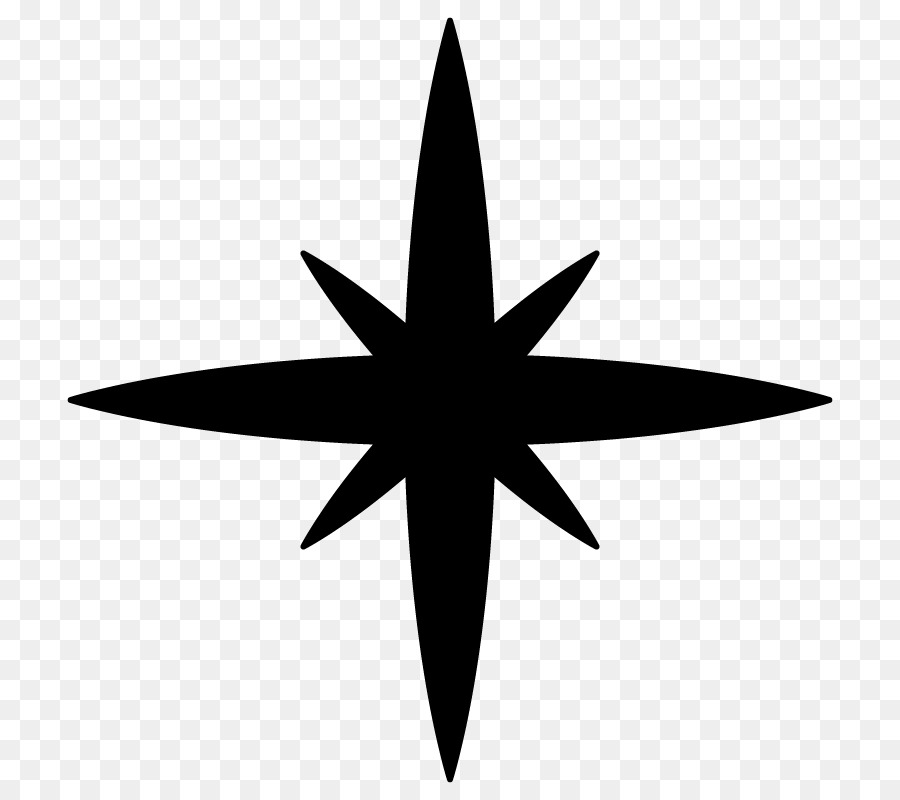 Compass Silhouette Cardinal direction - stars shine png download - 800*800 - Free Transparent Compass png Download.