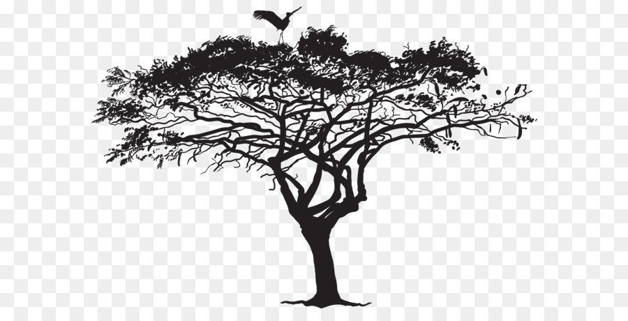 Bird Tree Silhouette Flock - Exotic Tree and Bird Silhouette PNG Clip Art Image png download - 8000*5441 - Free Transparent Bird png Download.