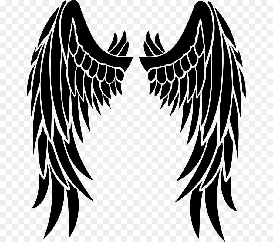 Stencil Angel Drawing Clip art - angel wings png download - 721*800 - Free Transparent Stencil png Download.