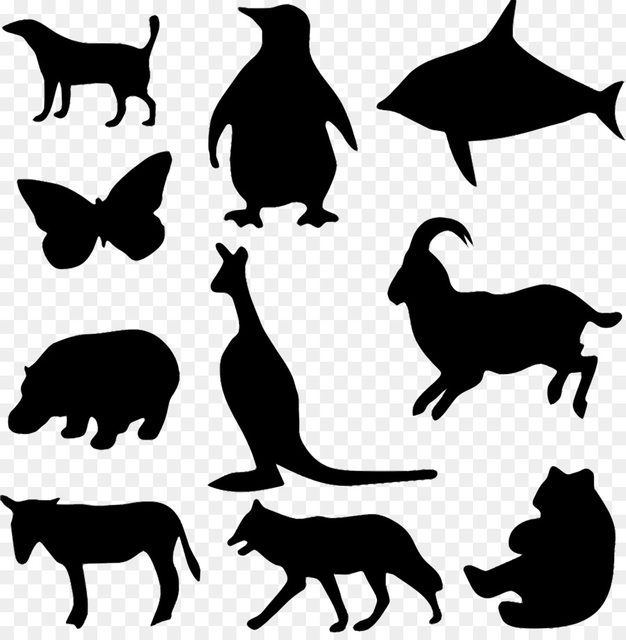 Silhouette Dog Kangaroo Clip art - animal silhouettes png download - 2377*2400 - Free Transparent Silhouette png Download.