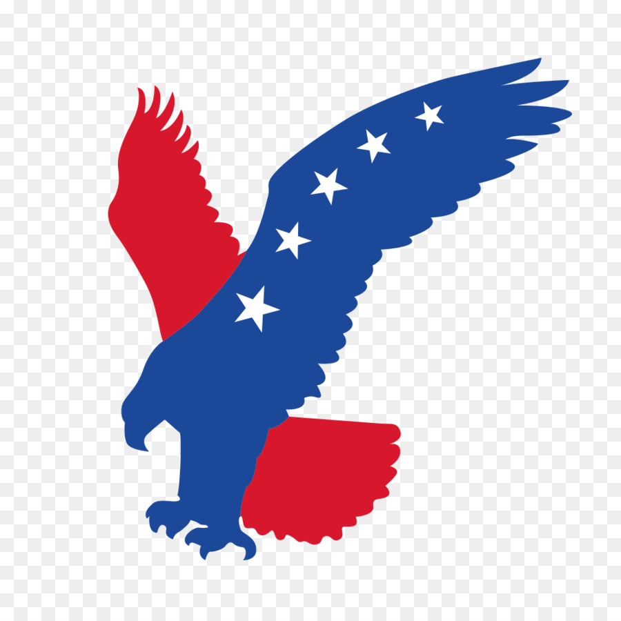 Bald Eagle T-shirt Silhouette - Red and blue eagle png download - 1000*1000 - Free Transparent Bald Eagle png Download.