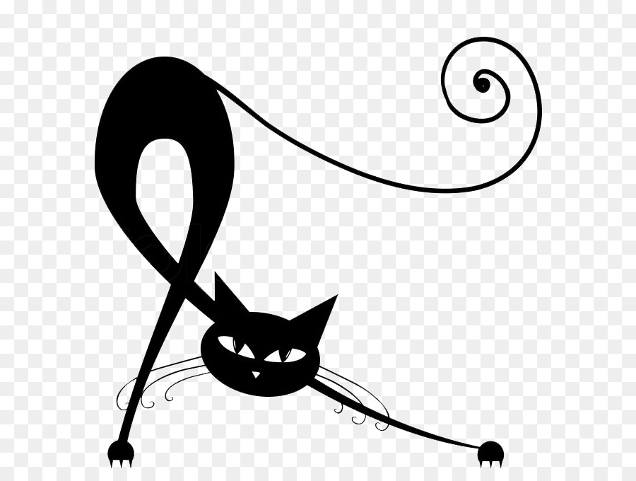 Black cat Kitten Silhouette - Cat png download - 669*662 - Free Transparent Cat png Download.
