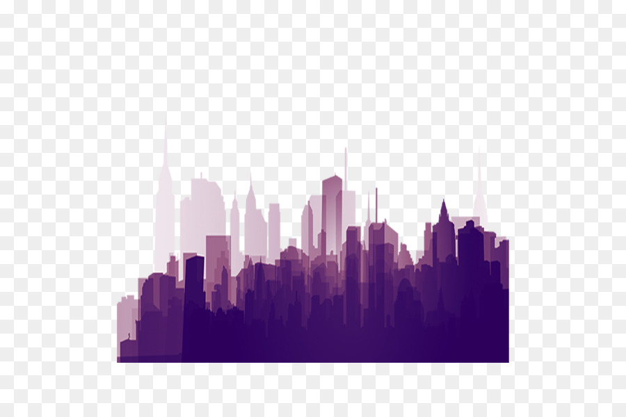 Silhouette City Skyline Wallpaper - FIG purple fictional city png download - 591*591 - Free Transparent Silhouette png Download.