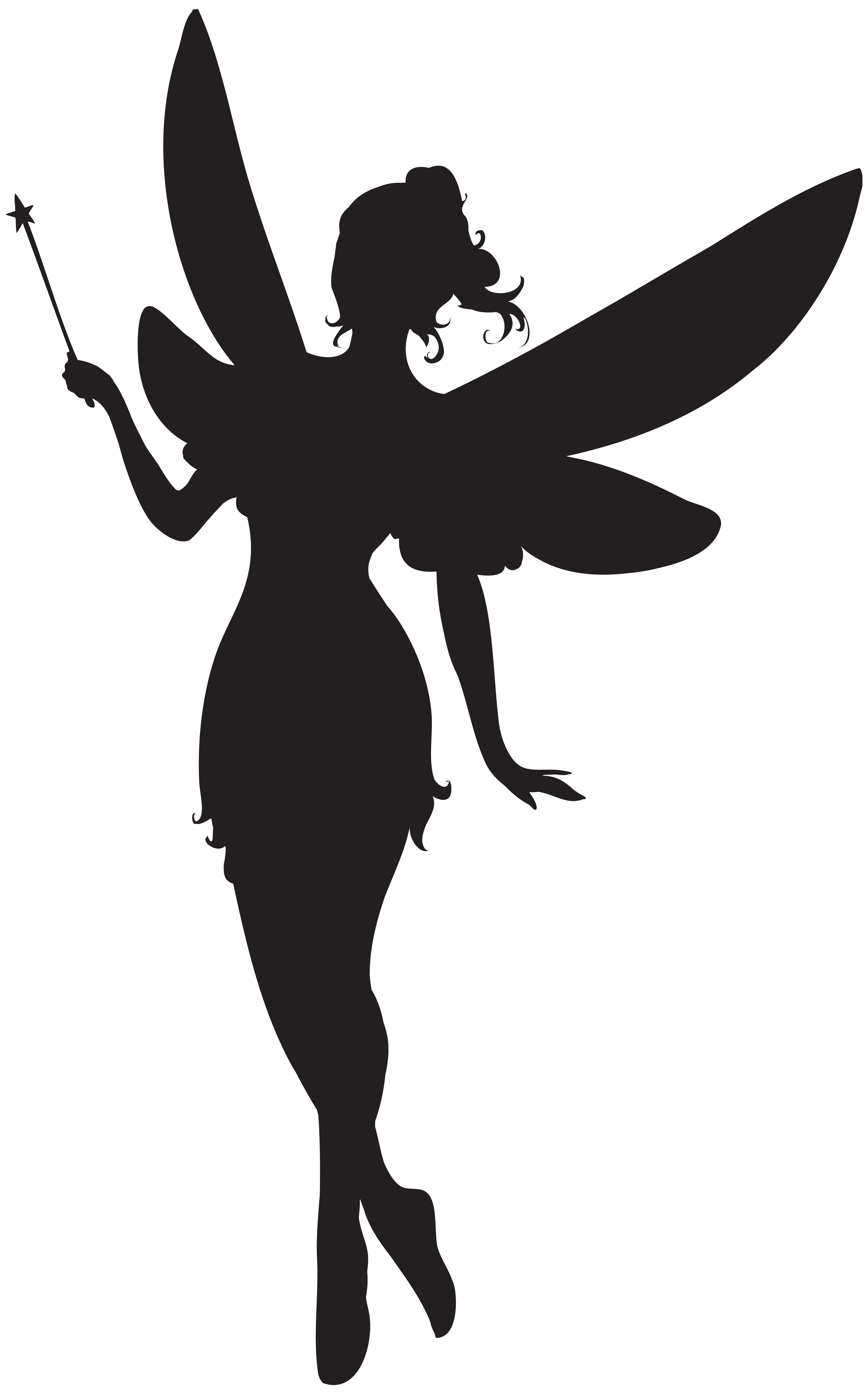 Fairy Silhouette Clip Art Fairy With Magic Wand Silhouette Png Clip