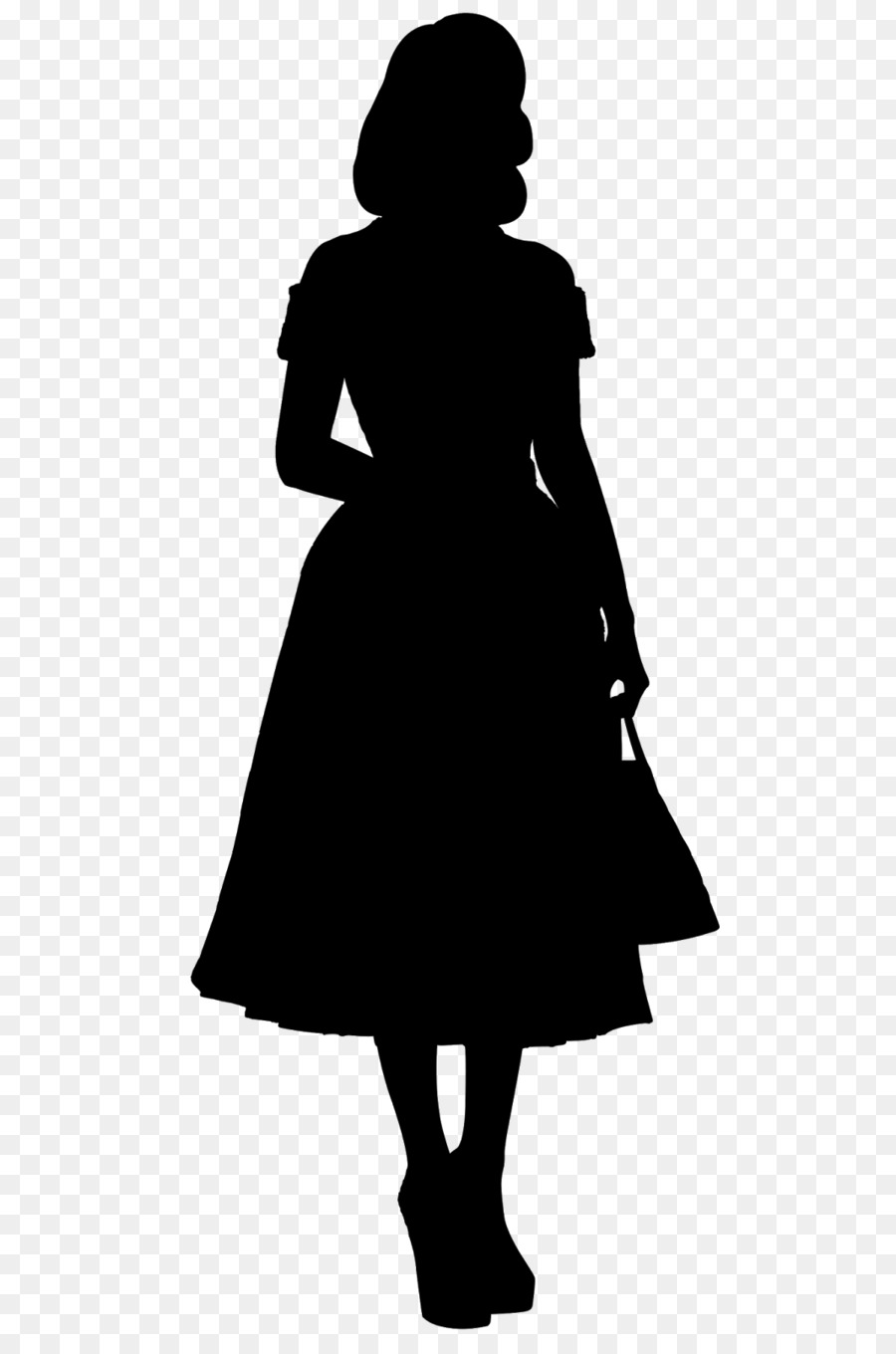Dress Shoulder Sleeve Silhouette Black M -  png download - 1066*1600 - Free Transparent Dress png Download.