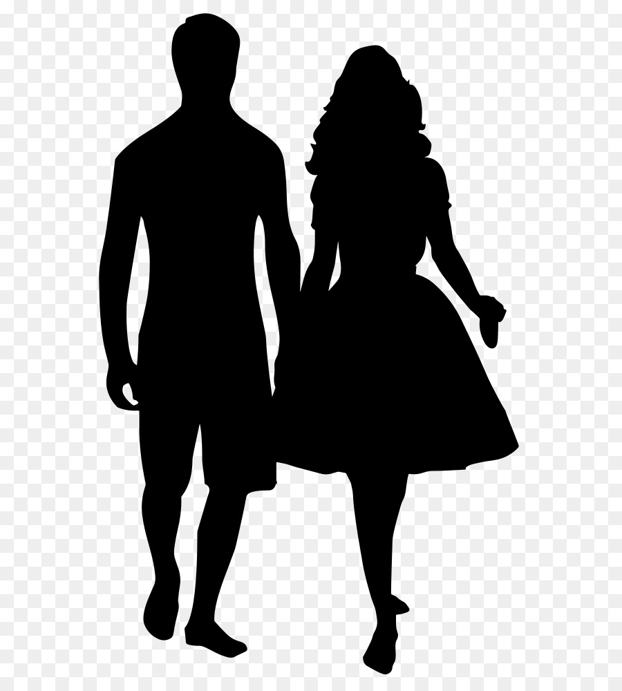 Silhouette Holding hands Drawing Clip art - Silhouette png download - 652*1000 - Free Transparent Silhouette png Download.
