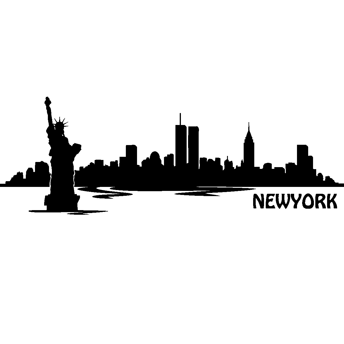 New York City Skyline Silhouette World Trade Center Silhouette Png Download 1200 1200 Free Transparent New York City Png Download Clip Art Library
