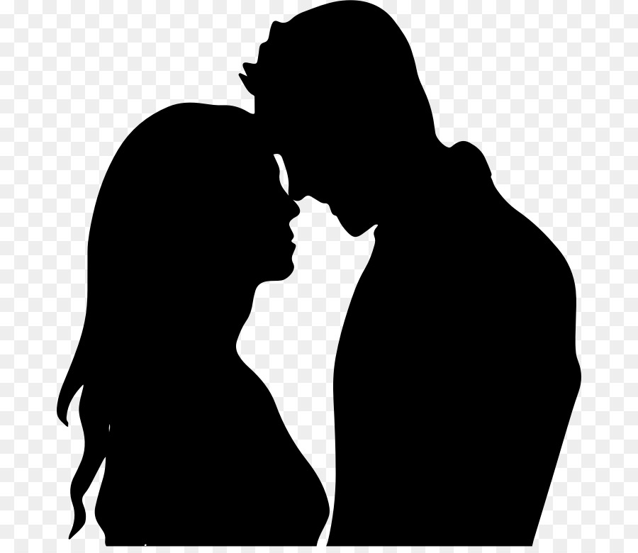 The Kiss Silhouette couple Drawing Clip art - love couple png download - 740*771 - Free Transparent Kiss png Download.