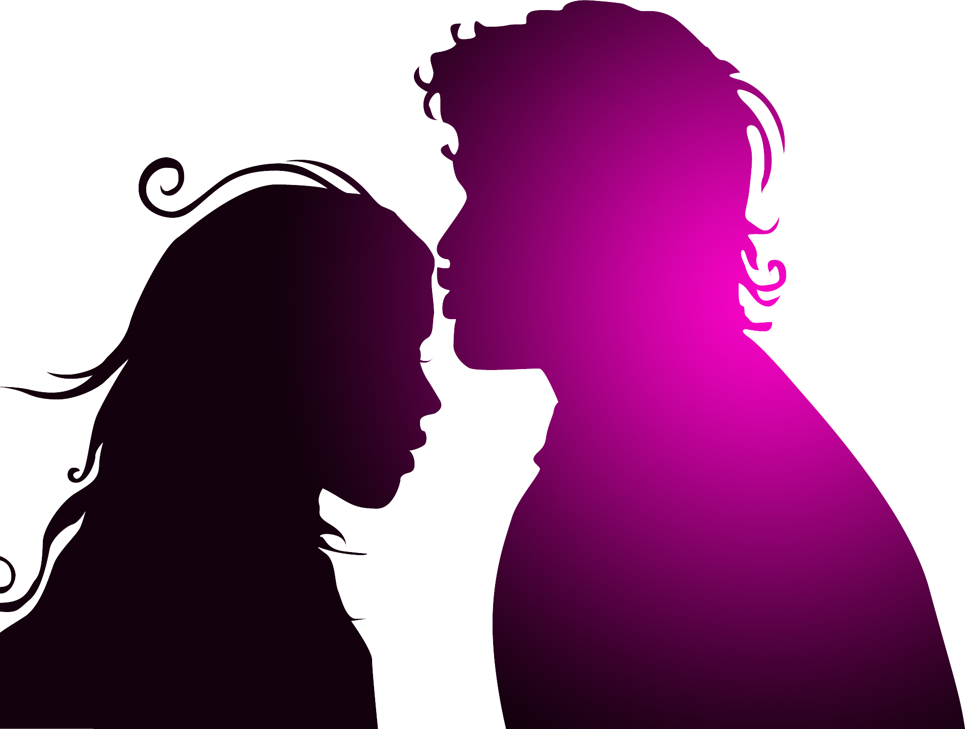Silhouette Kiss Significant Other Love Man Kissing Couple Png Download 19141446 Free