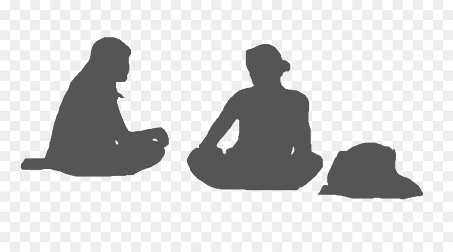 Sitting Silhouette White people - Photoshop png download - 3600*1994 - Free Transparent Sitting png Download.