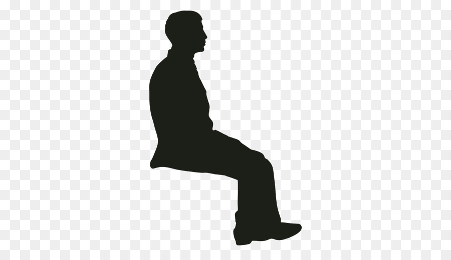 Silhouette Sitting - sitting man png download - 512*512 - Free Transparent  png Download.