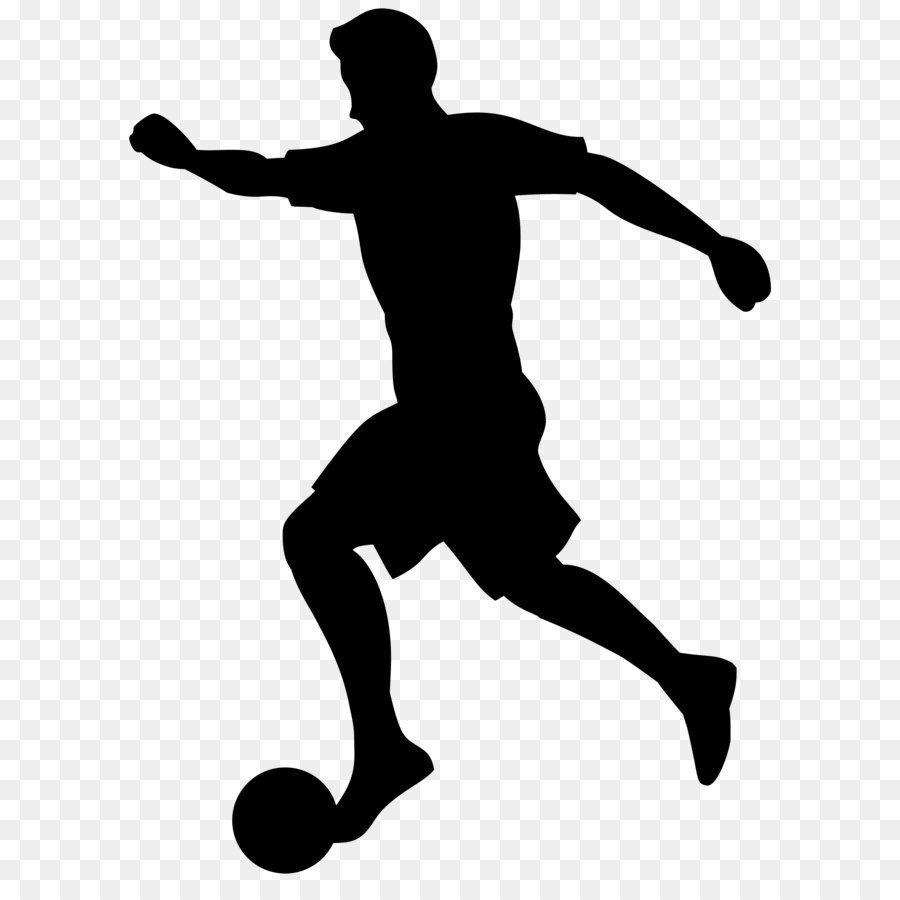 Shoe Black and white Knee Human behavior Recreation - Footballer Silhouette PNG Transparent Clip Art Image png download - 5896*8000 - Free Transparent Football Player png Download.