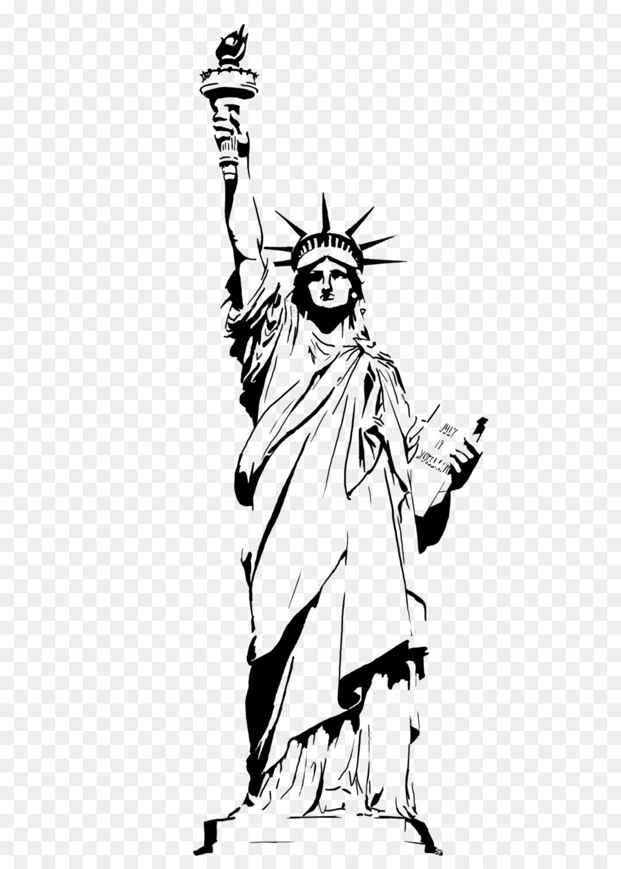 Statue of Liberty Drawing Clip art - Statue Of Liberty Drawing Outline png download - 636*1256 - Free Transparent Statue Of Liberty png Download.