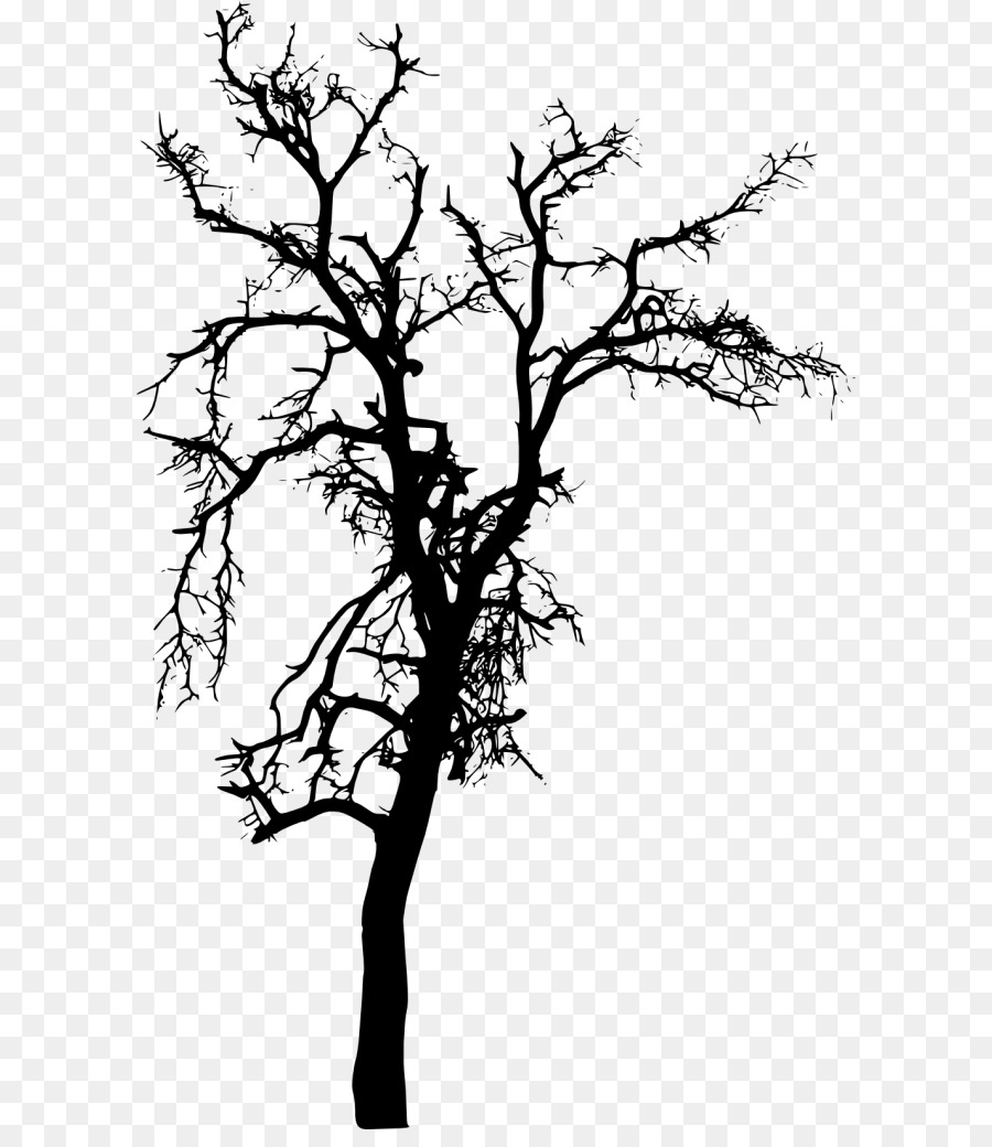 Twig Silhouette Tree - Silhouette png download - 652*1024 - Free Transparent Twig png Download.