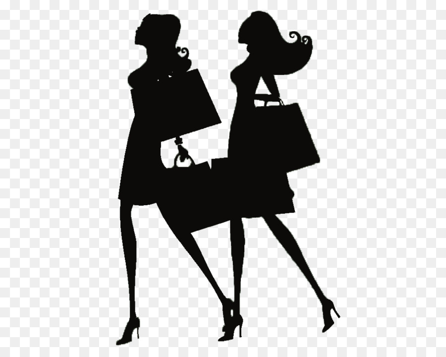 Animation Silhouette Female Fashion Drawing - Two women in black silhouette cartoon creative png download - 1000*799 - Free Transparent Animation png Download.