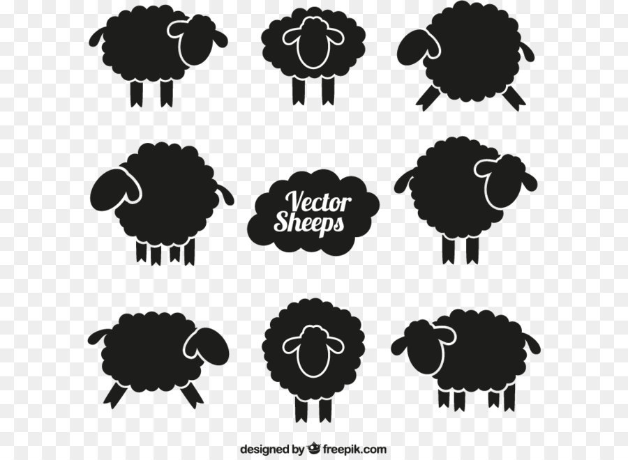 Sheep silhouette vector material download, png download - 742*746 - Free Transparent Merino png Download.