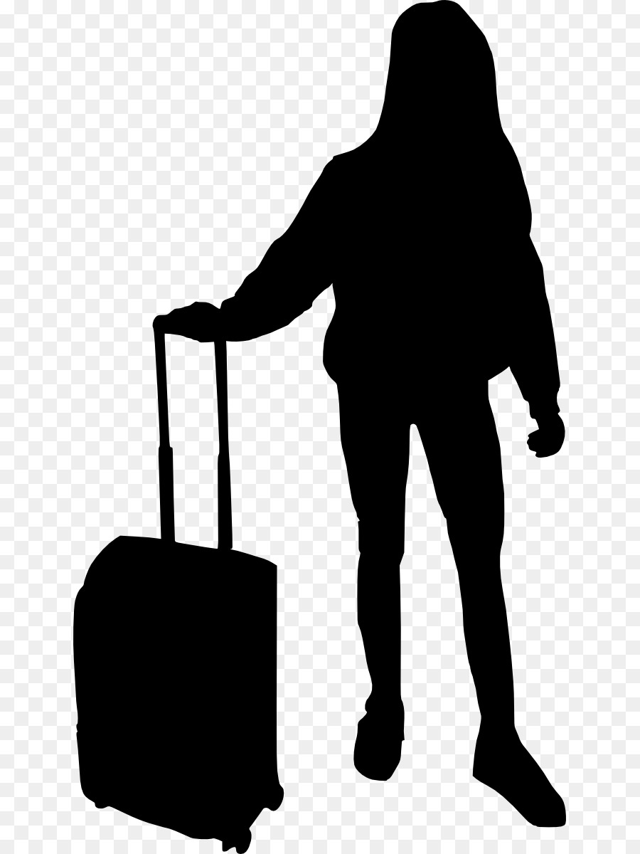 Suitcase Baggage Clip art - silhouette people png download - 693*1200 - Free Transparent Suitcase png Download.