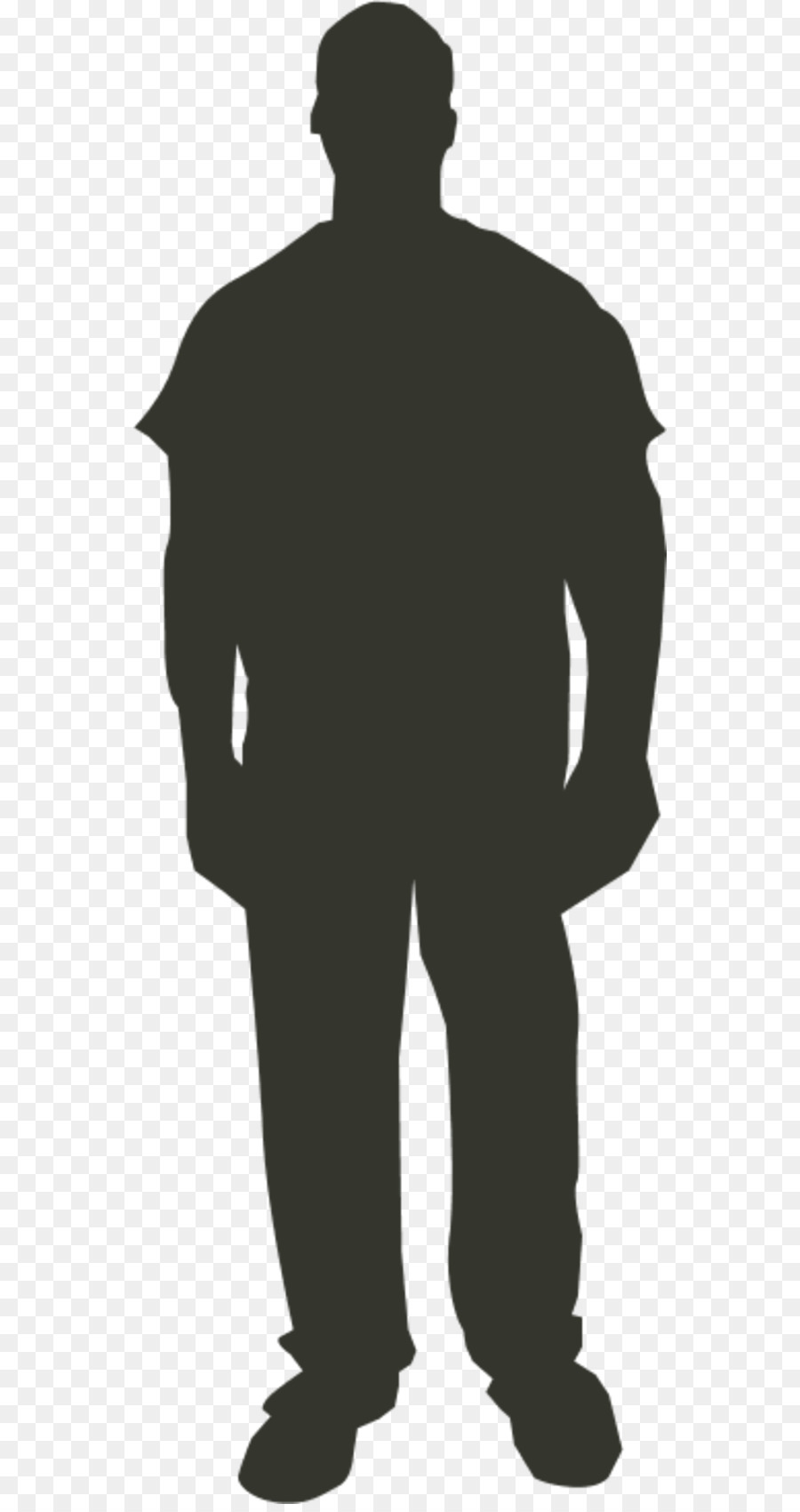 Person Outline Clip art - Man Standing Silhouette png download - 600*1691 - Free Transparent Person png Download.