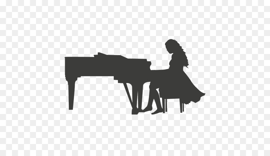 Silhouette Musician Piano Musical Instruments - piano vector png download - 512*512 - Free Transparent  png Download.