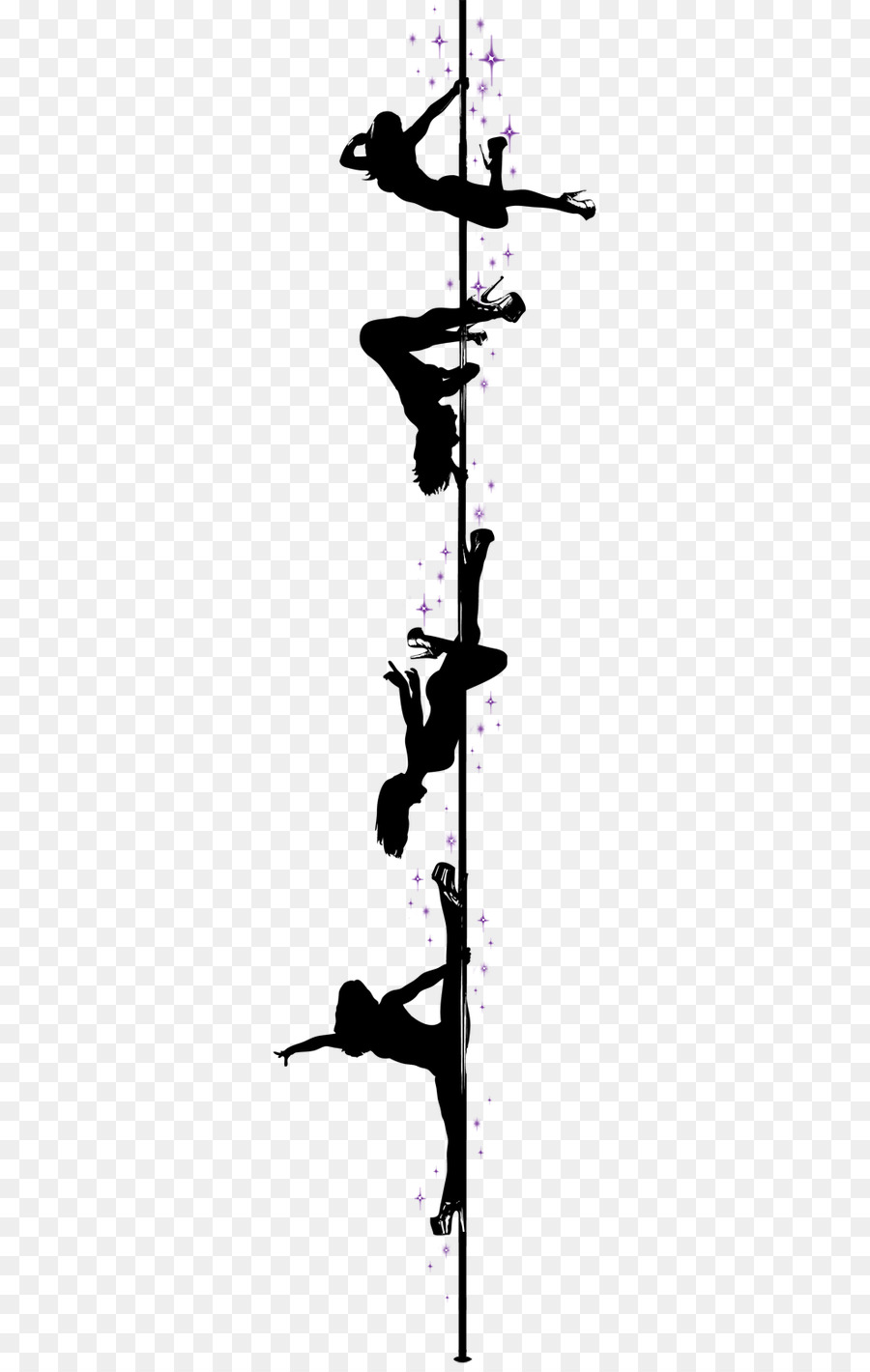 Pole dance Silhouette Ballet - Silhouette png download - 340*1415 - Free Transparent  png Download.