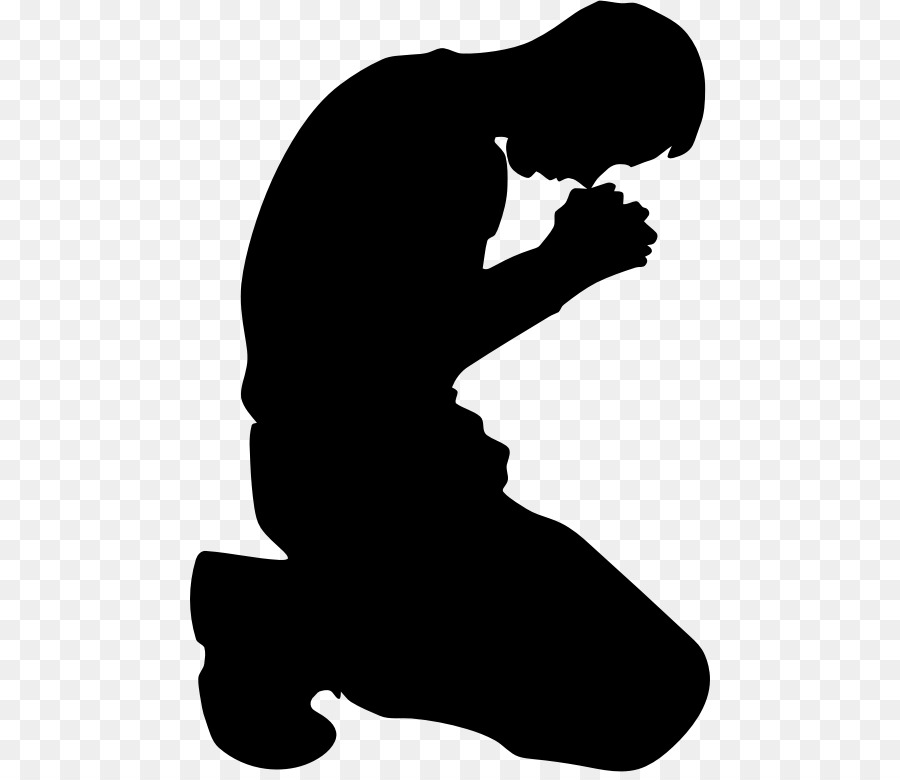Praying Hands Kneeling Silhouette Clip art - pray png download - 520*772 - Free Transparent Praying Hands png Download.