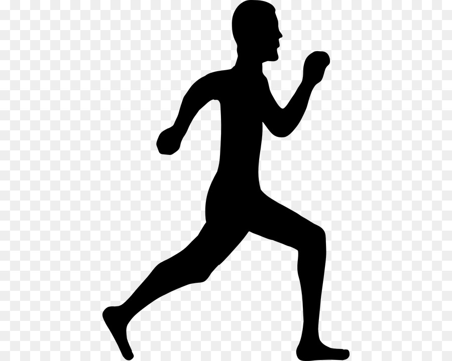 Silhouette Running Clip art - runblackandwhite png download - 492*720 - Free Transparent Silhouette png Download.