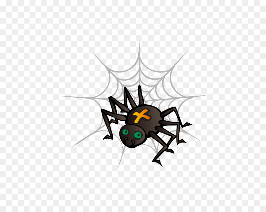 Spider web Silhouette Halloween - Vector cartoon spider png download - 500*716 - Free Transparent Spider png Download.