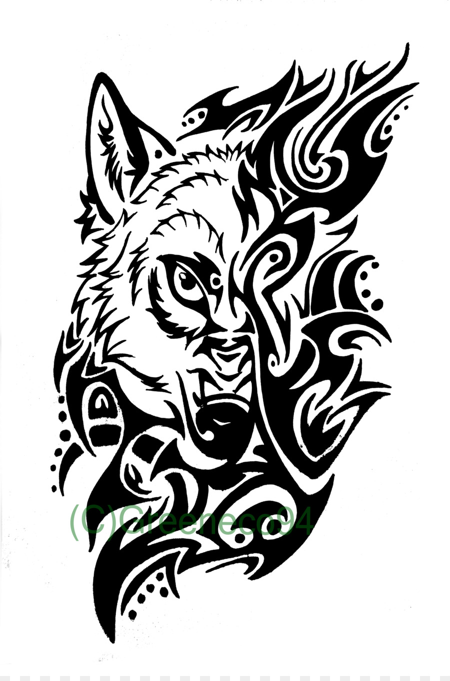 Gray wolf Tattoo artist Tribe - Heart With Banner Tattoo Designs png download - 900*1350 - Free Transparent Gray Wolf png Download.