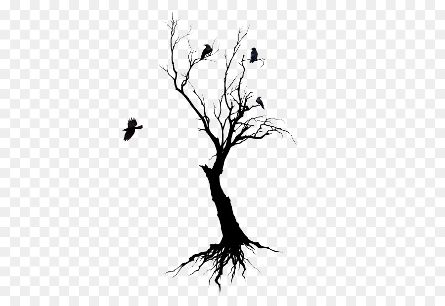 Tree Tattoo Snag Drawing Branch - tree root png download - 438*607 - Free Transparent Tree png Download.
