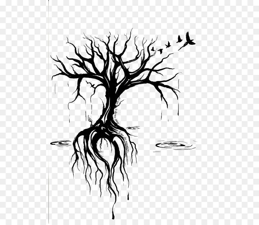 Tattoo Idea Drawing Art - Ink trees png download - 564*775 - Free Transparent Tree png Download.