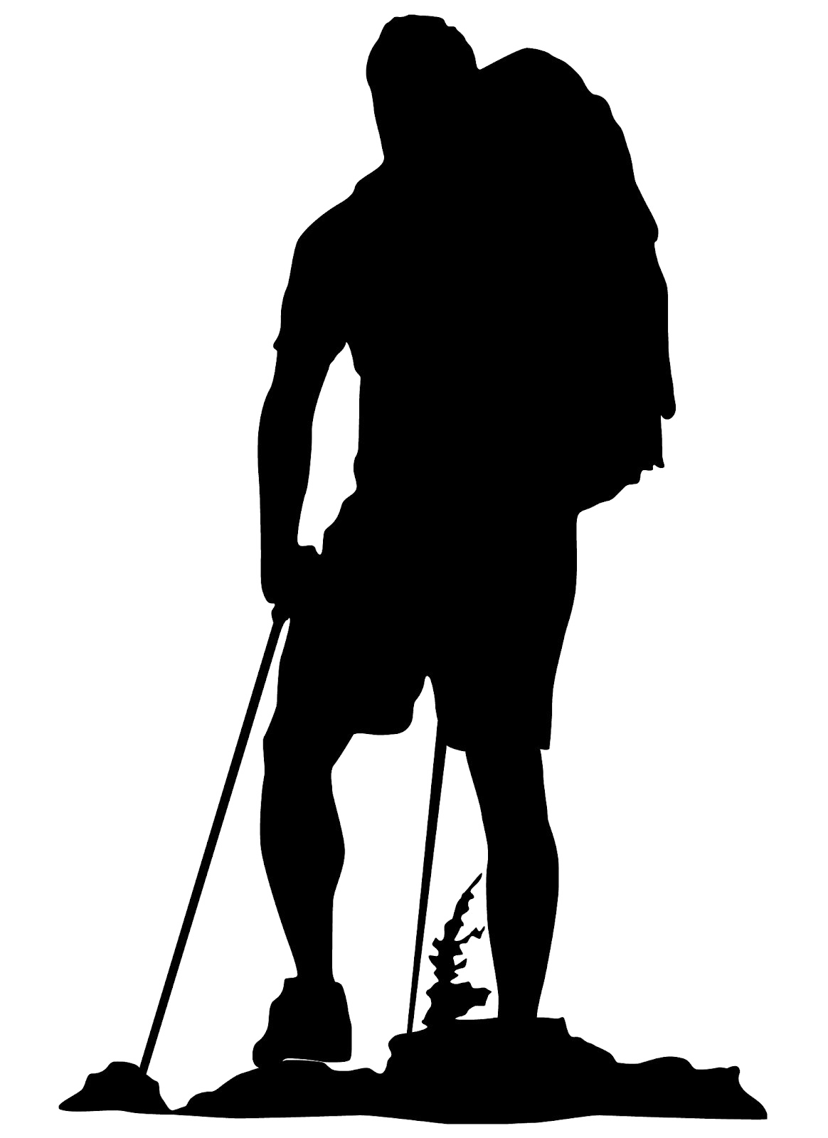 Clip Art Hiking Backpacking Vector Graphics Silhouette Png.