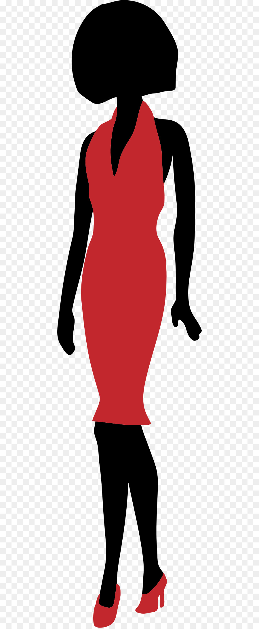 Silhouette Dress Woman - dresses png download - 504*2176 - Free Transparent  png Download.