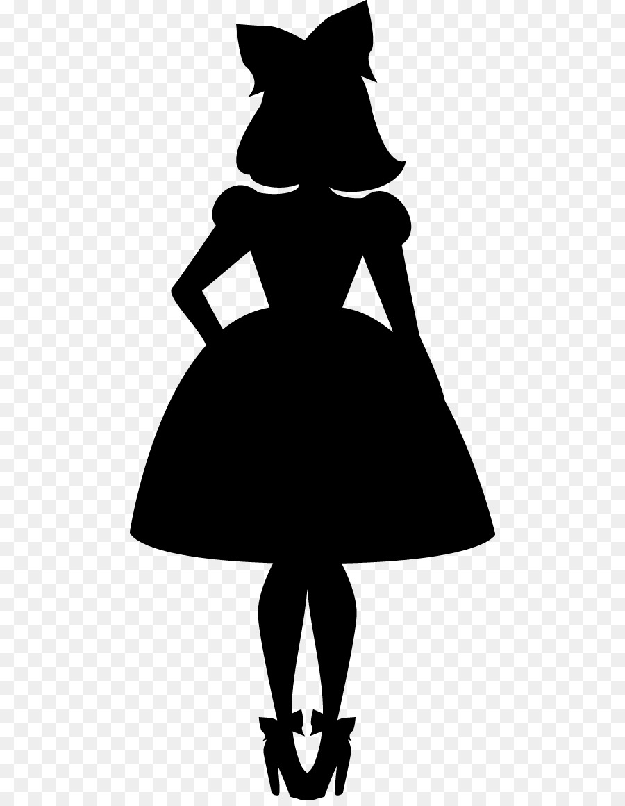 Silhouette Woman Dress Drawing Clip art - Silhouette png download - 526*1151 - Free Transparent  png Download.
