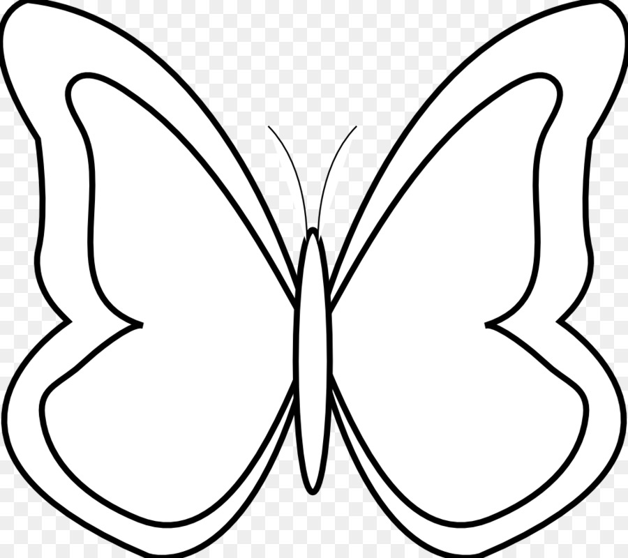 Butterfly Black and white Clip art - Simple Butterfly Black And White png download - 999*888 - Free Transparent  png Download.