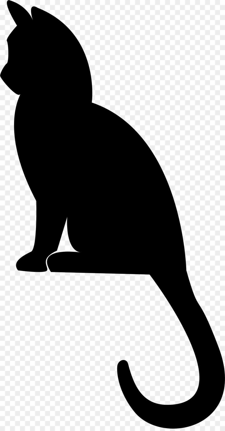 simple easy cat silhouette