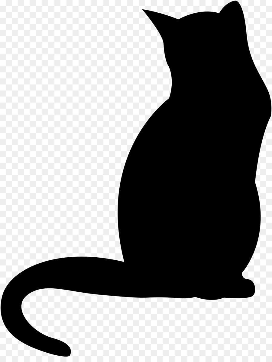 Black cat Kitten Polydactyl cat Clip art - animal silhouettes png download - 1459*1920 - Free Transparent Cat png Download.