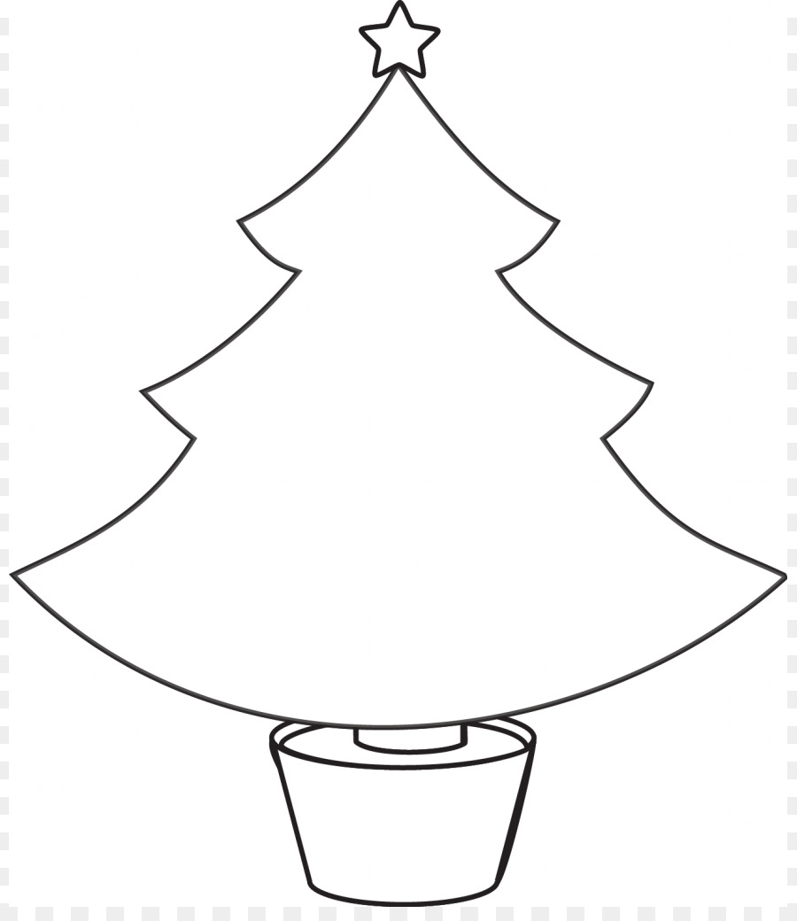 Christmas tree Outline Clip art - Simple Star Cliparts png download - 879*1024 - Free Transparent Christmas Tree png Download.