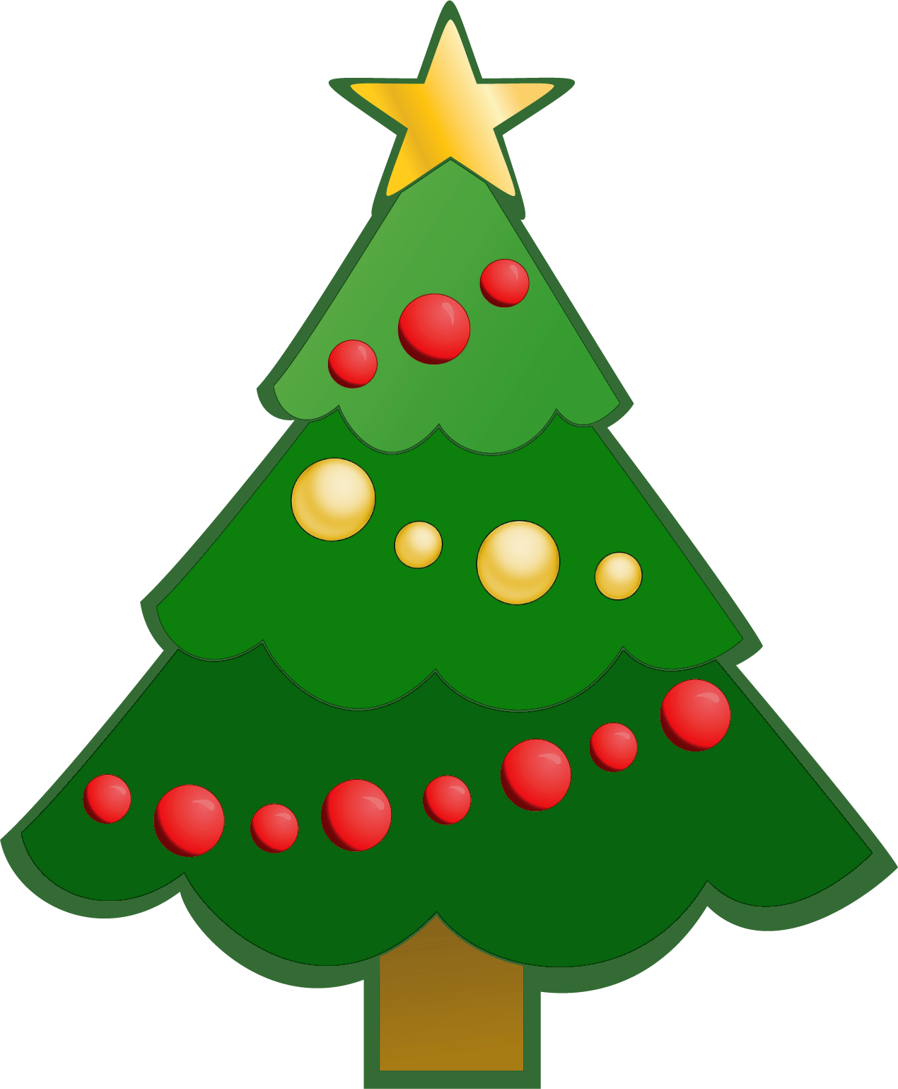 Christmas tree Santa Claus Clip art - Simple Cliparts png download