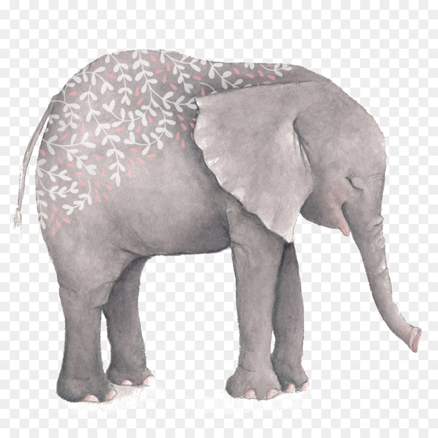 Watercolor painting Watercolor: Flowers Elephant Floral design Illustration - simple elephant png download - 1024*1024 - Free Transparent Watercolor Painting png Download.