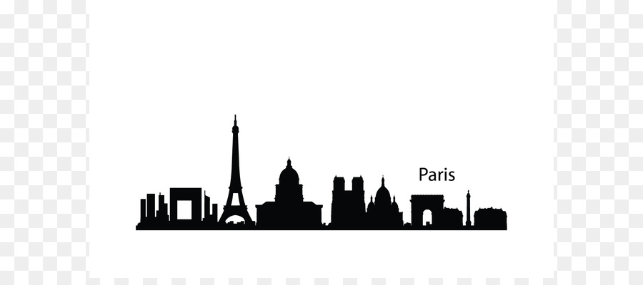 Skyline Wall decal Silhouette Cityscape - Paris Cliparts png download - 1500*900 - Free Transparent Paris png Download.