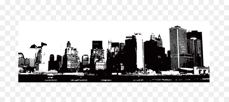 Skyline Building Illustration - city ??building,City Silhouette,Hand Painted png download - 1239*543 - Free Transparent Skyline png Download.