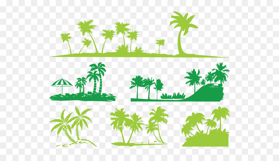 Silhouette Arecaceae Illustration - Creative hand-painted palm forest png download - 652*510 - Free Transparent Silhouette png Download.