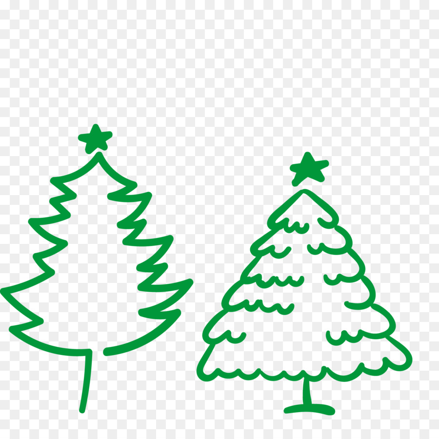 Christmas tree Illustration - Two simple Christmas tree vector png download - 1667*1667 - Free Transparent Christmas Tree png Download.