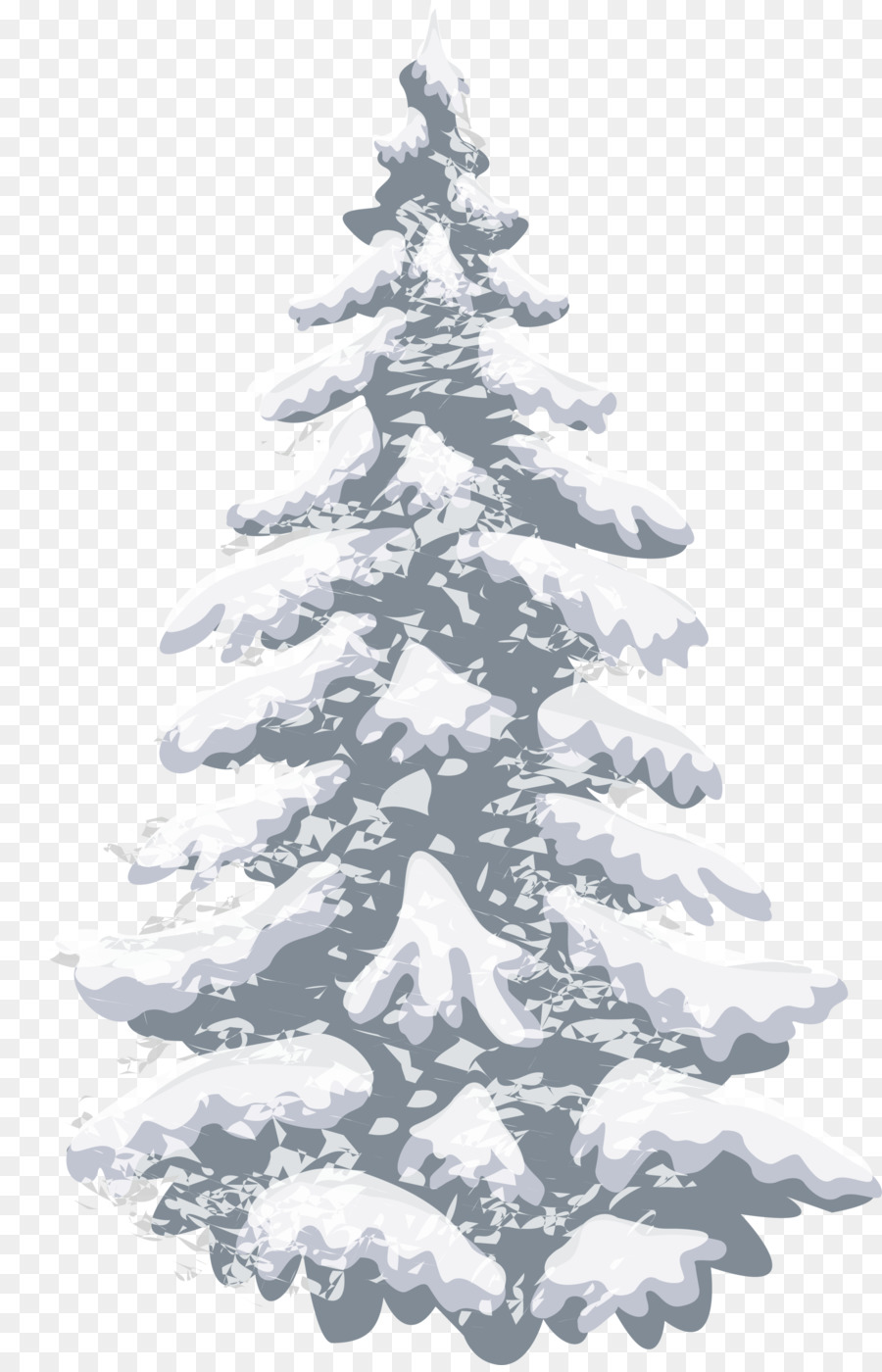 Pine Christmas tree - Simple grey Christmas tree png download - 2000*3096 - Free Transparent Pine png Download.