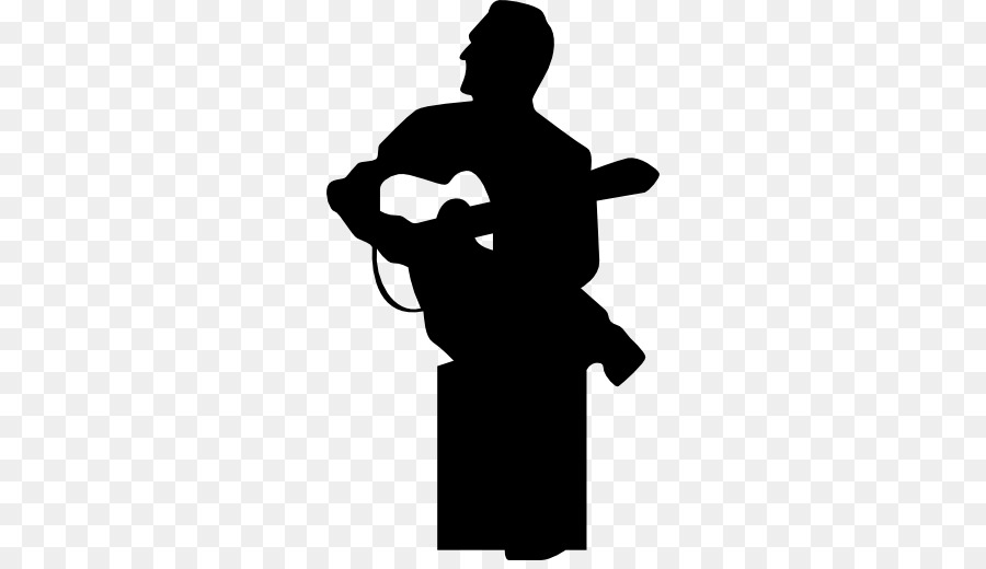 Musician Guitarist Silhouette Clip art - Silhouette png download - 512*512 - Free Transparent  png Download.